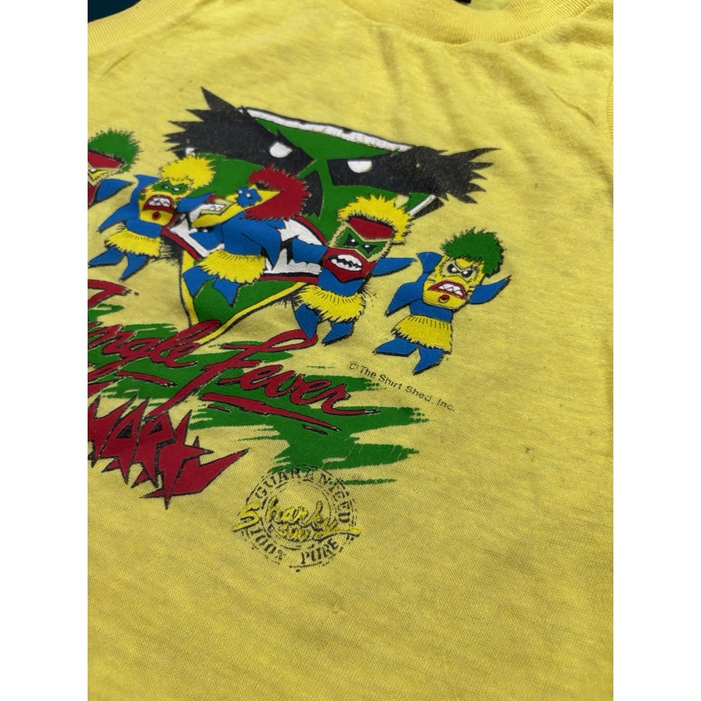 Vintage 70s 80s Tank Top T Shirt Surf Beach Shark Tribal Kids Youth Boys 5/6 Old - Picture 5 of 9